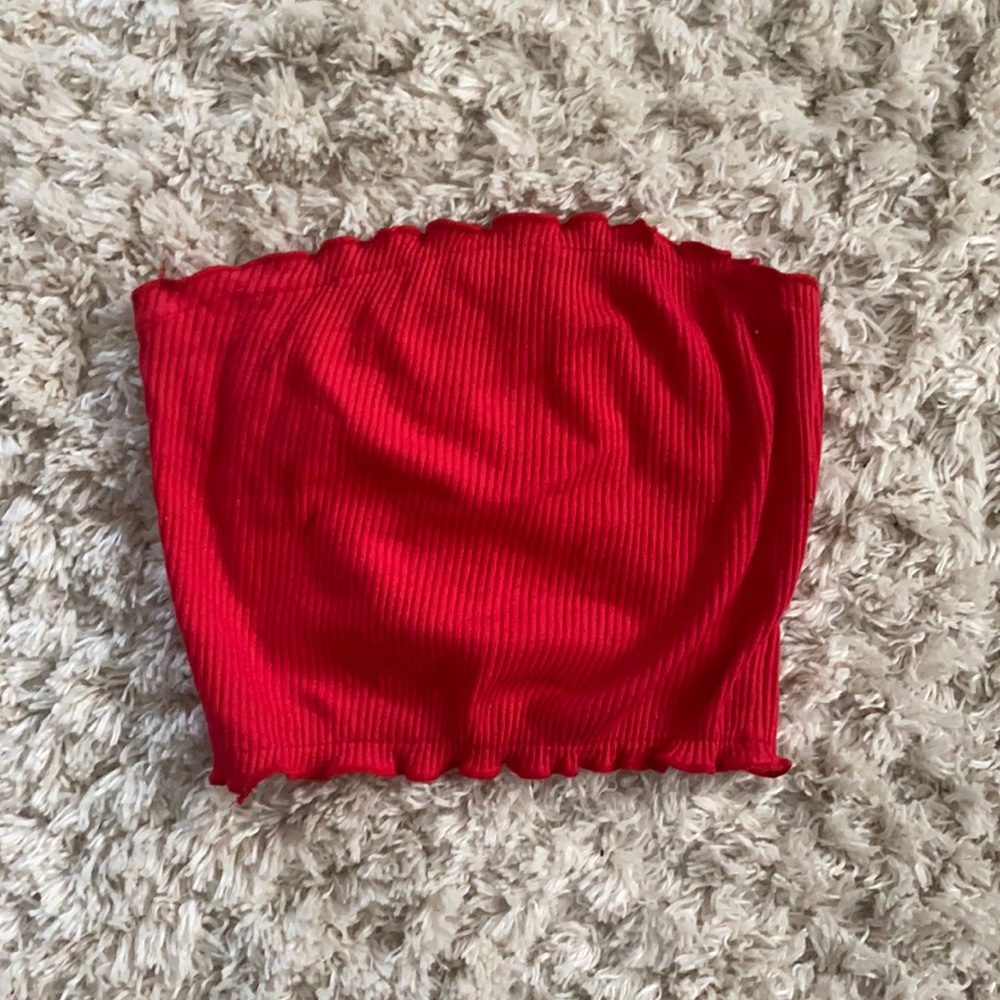 Red tube top